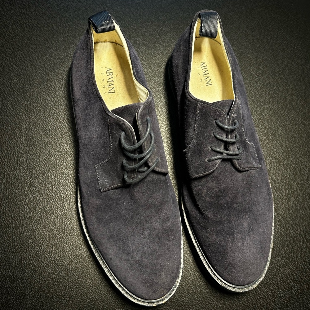 Giorgio Armani Men's Black Suede Shoes